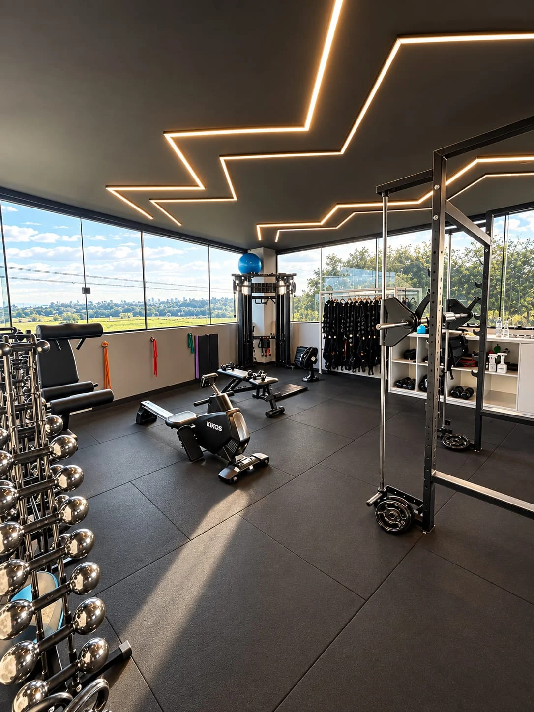Sala de musculação com eletroestimulação da BodyPower